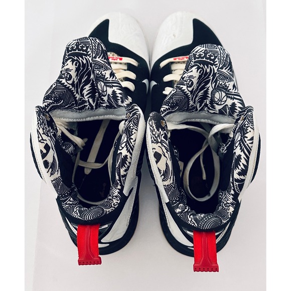 Nike LeBron 9 Basketball Shoes Men's Size 12 Black White Red 469764 101 - Picture 10 of 16